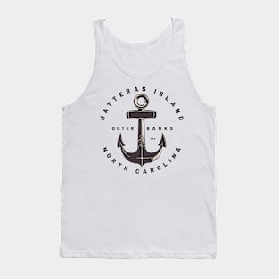 Cape Hatteras, NC Summertime Vacationing Big Anchor Tank Top